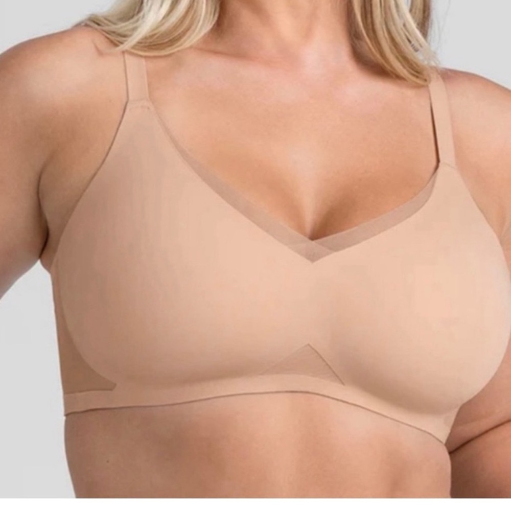 Honeylove Crossover Bra, Nude, Large